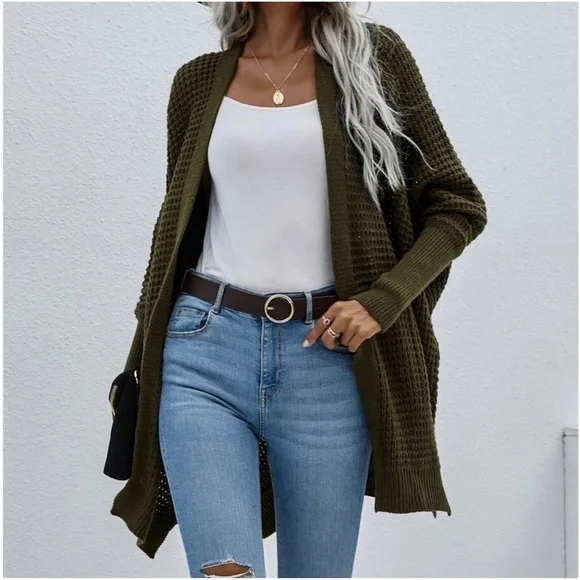 Cozy Dolman Sleeve Open Front cardigan - Picture 8 of 8